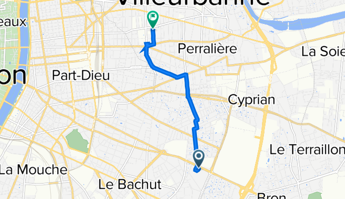 60C Avenue Rockefeller, Lyon à 78 bis Rue Hippolyte Kahn, Villeurbanne