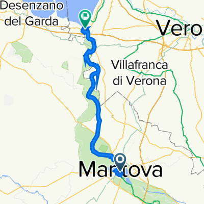 Via Mazzini 34, Mantua nach Piazza Cesare Betteloni 11, Peschiera del Garda