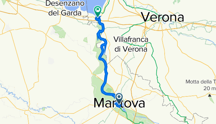 Via Mazzini 34, Mantua nach Piazza Cesare Betteloni 11, Peschiera del Garda