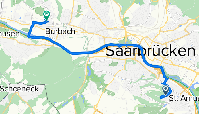 Robert-Koch-Straße 22, Saarbrücken nach Altenkesseler Straße 17/A4, Saarbrücken