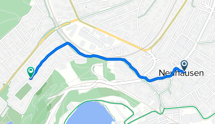 Zentralstrasse 38, Neuhausen nach Brunnenwiesenstrasse 14, Neuhausen