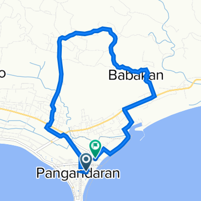 Jalan Pantai Timur, Kecamatan Pangandaran to Jalan Pengadilan Lama No.11, Kecamatan Pangandaran