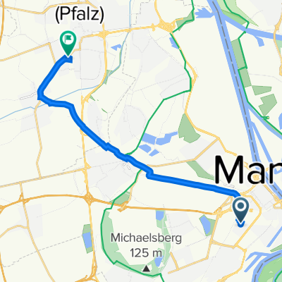 Georg-Herwegh-Strasse 39, Ludwigshafen am Rhein nach Carl-Bosch-Ring 2, Frankenthal
