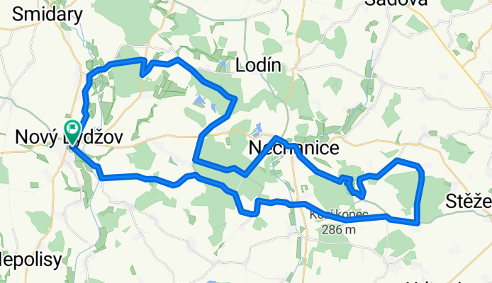 Okruh Nový Bydžov, Skřivany, Kobylice, Nechanice, Hrádek, Horní Přím, Radíkovice, Kunčice a Libeň,  
