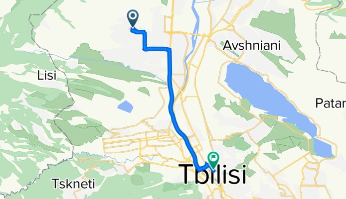 30, T'bilisi to Mikheili Tsinamdzghvrishvili Street 58, T'bilisi