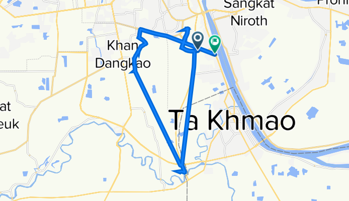 Hun Sen Boulevard, Phnom Penh to GW6P+5Q3, Phnom Penh