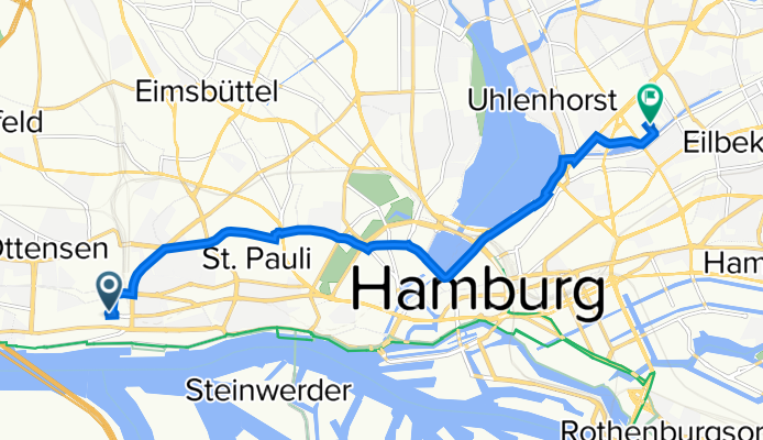 Arnemannstraße 1, Hamburg nach Finkenau 35, Hamburg
