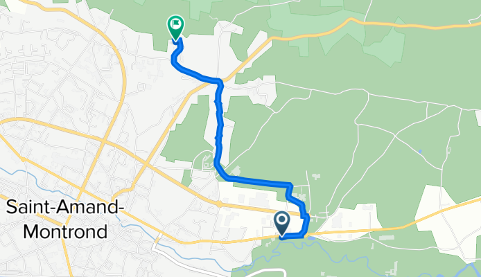 146 La Loire Sauvage a Pied, Saint-Amand-Montrond à 15 Rue François Villon, Saint-Amand-Montrond