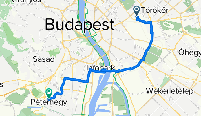 Istvánmezei út, Budapest to Péterhegyi köz 33., Budapest