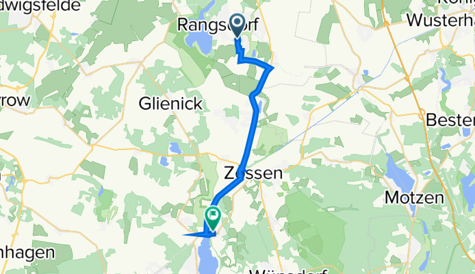 Rosenaue 10, Rangsdorf nach Hauptstraße 17A, Am Mellensee