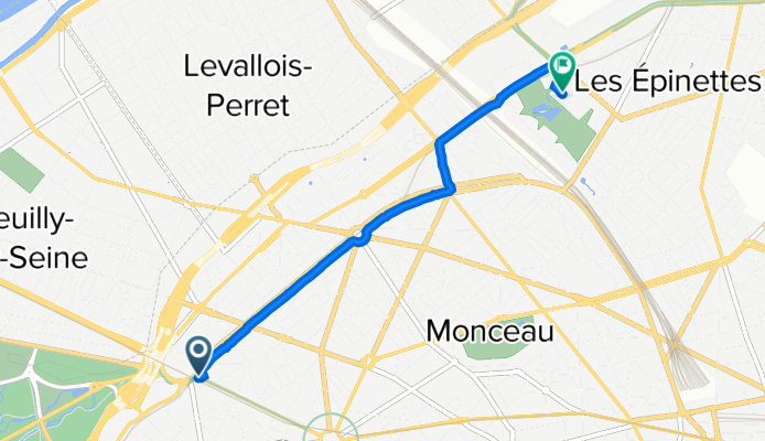 Avenue de la Grande Armée, Paris à 50 Rue Gilbert Cesbron, Paris