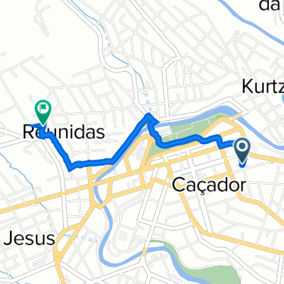 Rua Porto União, 71–180, Caçador a Rua Argentina, 132, Caçador