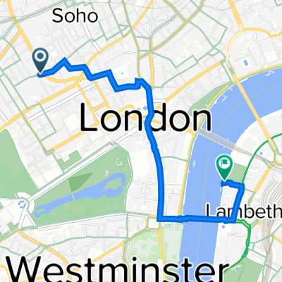 11 Vigo St, London to Thames Path, London