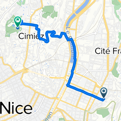 27 Rue Édouard Scoffier, Nice to 8 Avenue du Puits, Nice