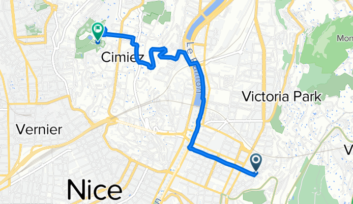 27 Rue Édouard Scoffier, Nice to 8 Avenue du Puits, Nice