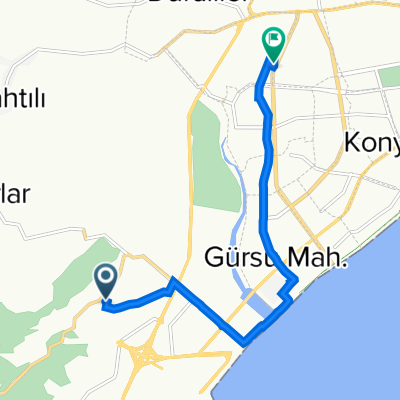 295. Sk. 16, Konyaaltı to 1421. Sk. 2B, Konyaaltı