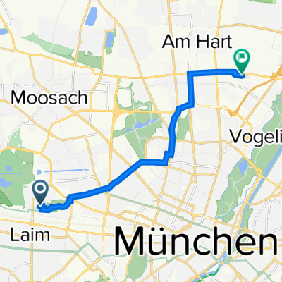 Fasoltstraße 15, München nach Max-Bill-Straße 34, München