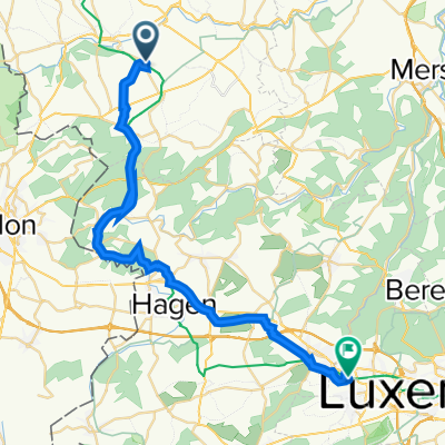 Rue de Reichlange 2, Redingen nach Rue Kiem 2, Bartringen