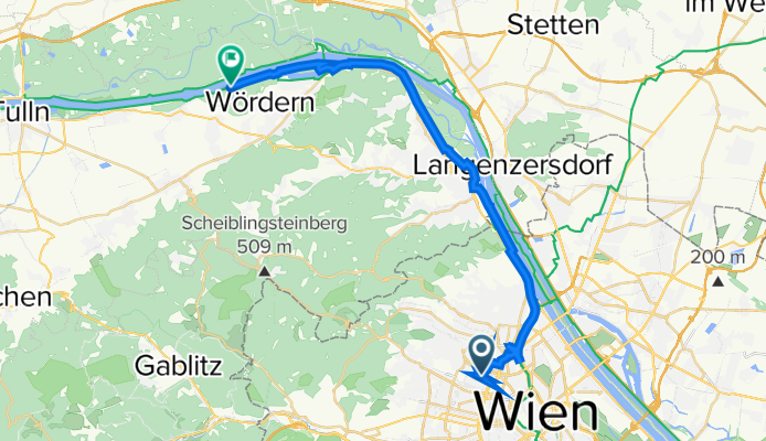 Staudgasse 48-50/2, Vienna to Am Hafen 1, Sankt Andrä-Wördern