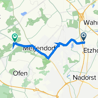 Wilhelmshavener Heerstraße 325, Oldenburg nach Alter Postweg 41–43, Wiefelstede