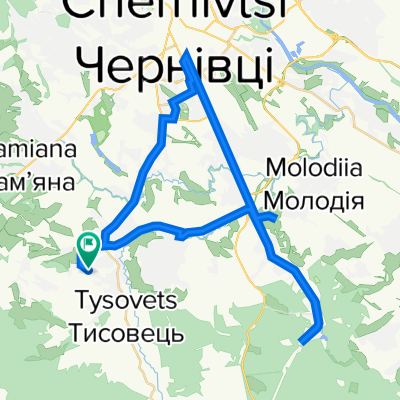 От вул. Сторожинецька, Великий Кучурів до вул. Сторожинецька, Великий Кучурів