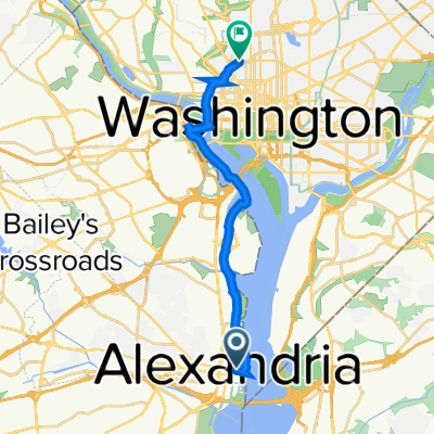 Old Town, Alexandria to 1930 18th St NW, Washington