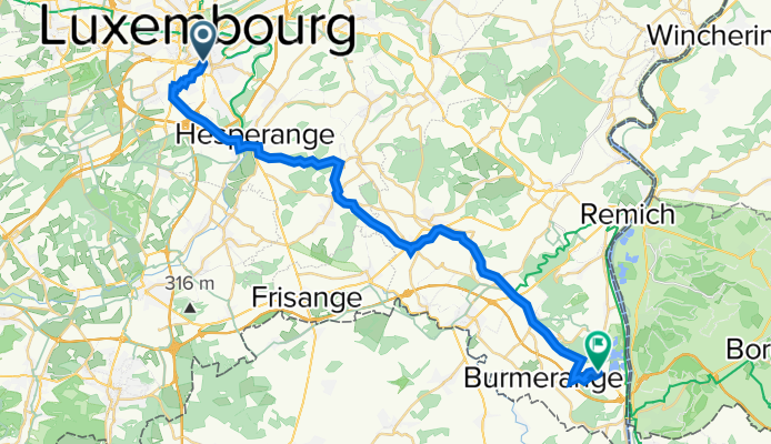 Gare Centrale routière, Luxembourg nach Waistrooss 83, Schengen