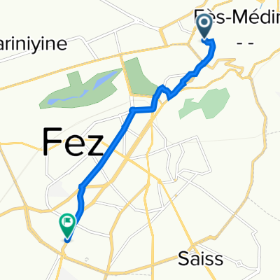 Avenue Batha, Fès à Route Aïn Smen 29, Fès