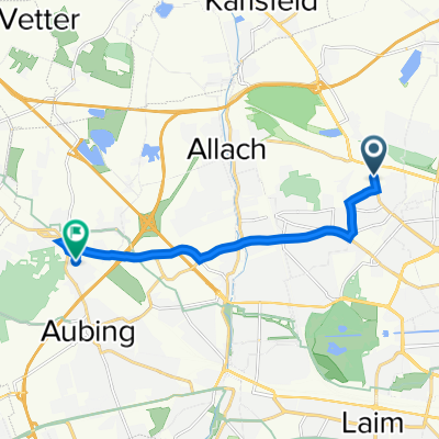 Dachauer Straße 527, München nach Am Loferfeld 30, München