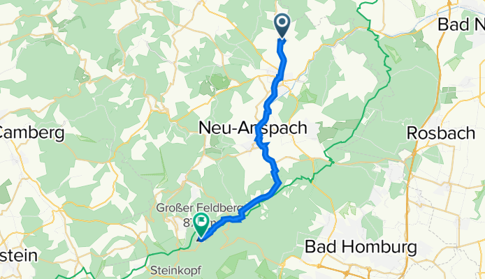 Am Pfaffenkopf 9A, Usingen nach Großer Feldberg 1, Schmitten im Taunus