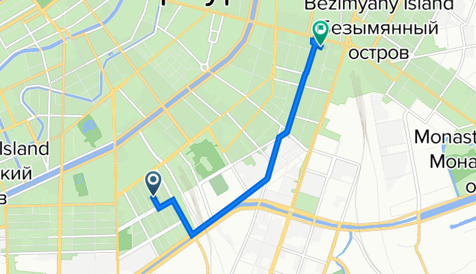 От Верейская улица 14, Санкт-Петербург до улица Марата 4, Санкт-Петербург