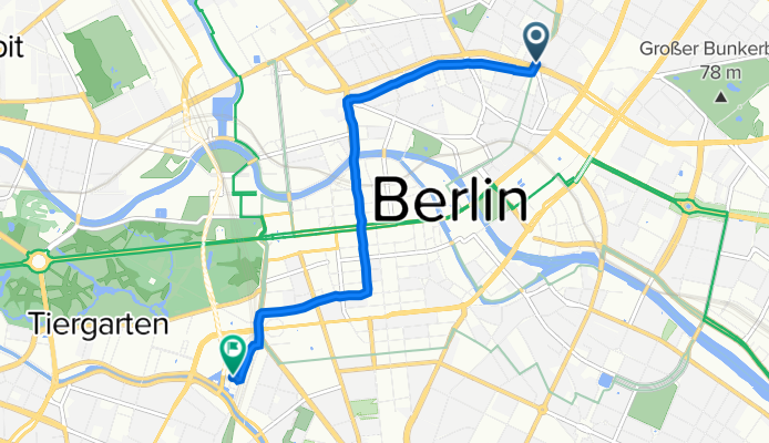 Torstraße 49, Berlin nach Eichhornstraße 1, Berlin