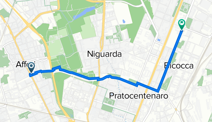 Da Affori Centro, Milano a V.le Sarca Via Chiese, Milano