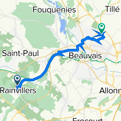 4 Rue de l'Église, Rainvillers à 21 Avenue Paul Henri Spaak, Beauvais