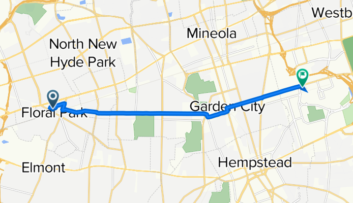 99 Tulip Ave, Floral Park to 830 Stewart Ave, Garden City