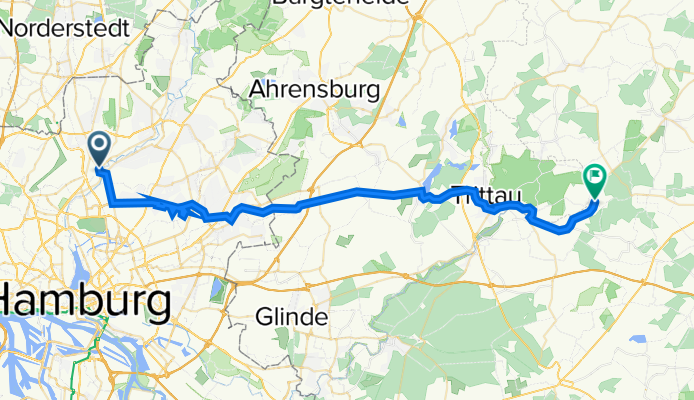 Erdkampsweg 18, Hamburg nach An de Kirch 10, Köthel