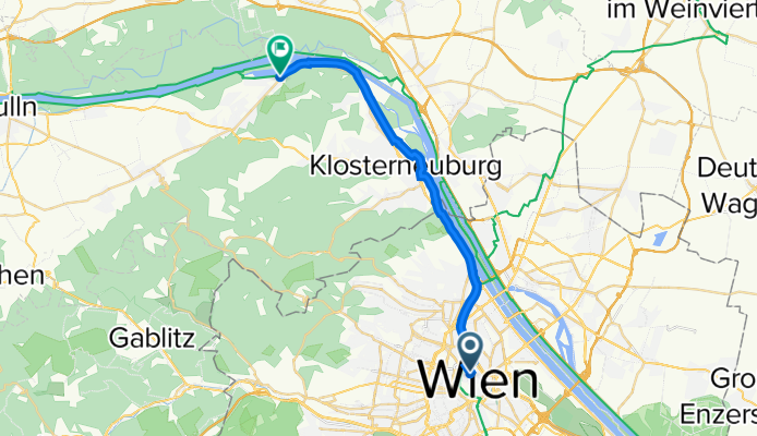 Renngasse 10, Wien nach Greifenstein-Altenberg Bahnhof, Sankt Andrä-Wördern