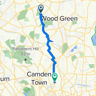 Alexandra Park School, Bidwell Gardens, London to 276 Caledonian Road, London