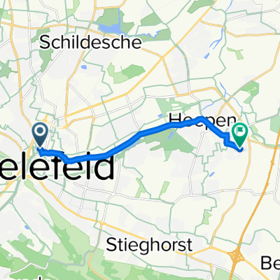 Bahnhofstraße 17, Bielefeld nach Lübrasser Weg 46, Bielefeld