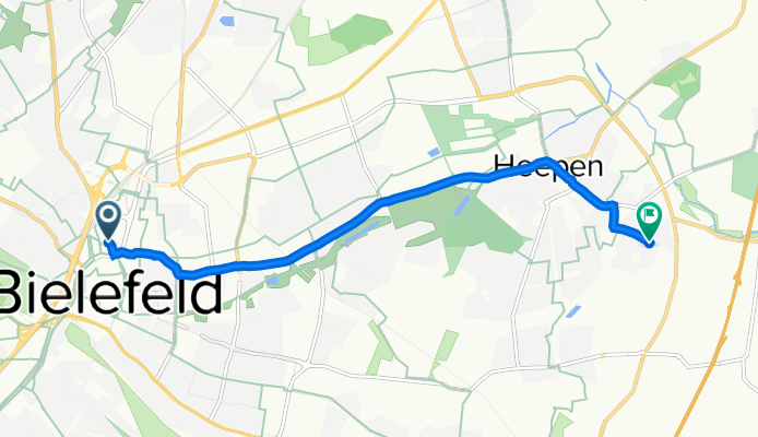 Bahnhofstraße 17, Bielefeld nach Lübrasser Weg 46, Bielefeld
