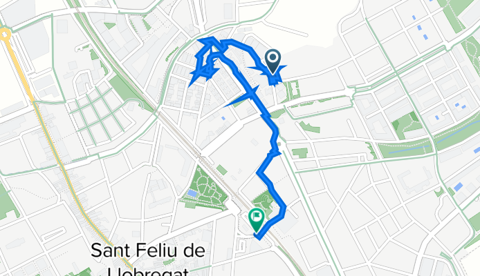 De Carrer de Joaquim Monmany 6, Sant Feliu de Llobregat a Carrer Pi i Margall 43, Sant Feliu de Llobregat