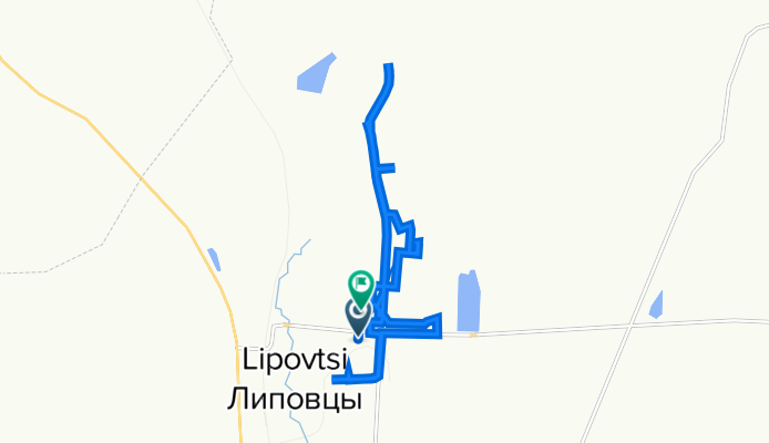От Угольная улица д. 18, Липовцы до улица Ушинского 16, Липовцы
