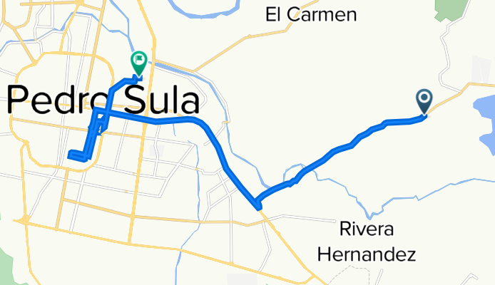 Carretera San Pedro Sula - Choloma, San Pedro Sula a San Pedro Sula