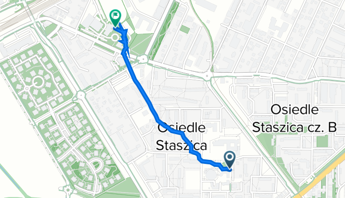 Jasna 7, Pruszków do Juliana Gomulińskiego 2, Pruszków