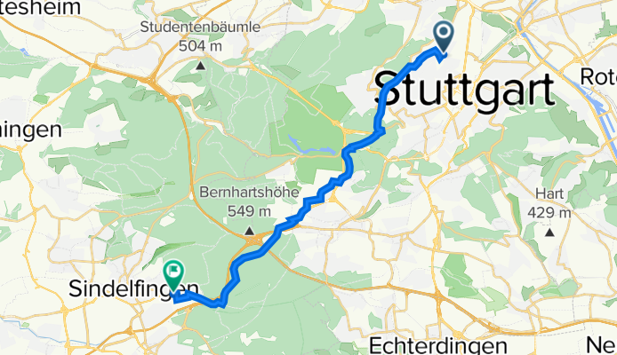 Feuerbacher Weg 19, Stuttgart nach Mahdentalstraße 85, Sindelfingen