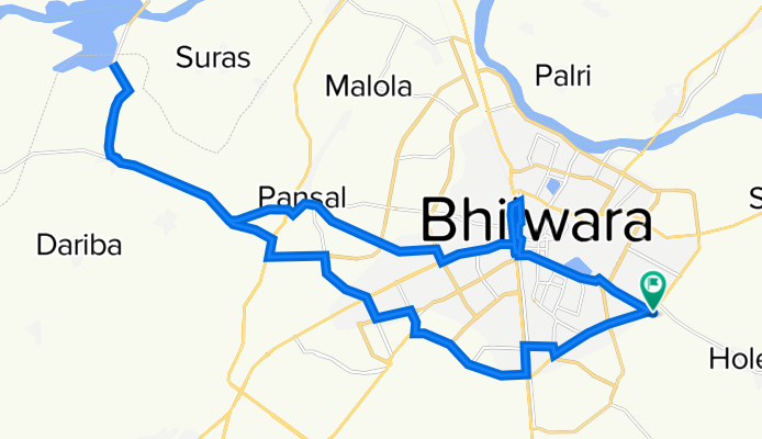 Bhilwara to बाईपास, Bhilwara