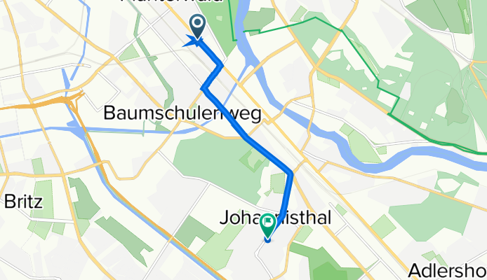 Köpenicker Landstraße 164, Berlin nach Sterndamm 103, Berlin
