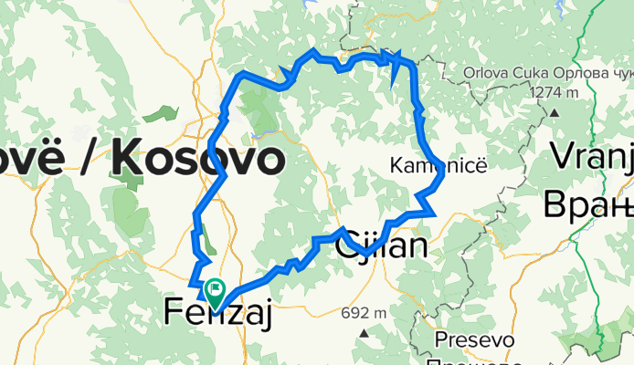 Qarku: Ferizaj - Kamenica - Prishtine - Lipjan - Ferizaj
