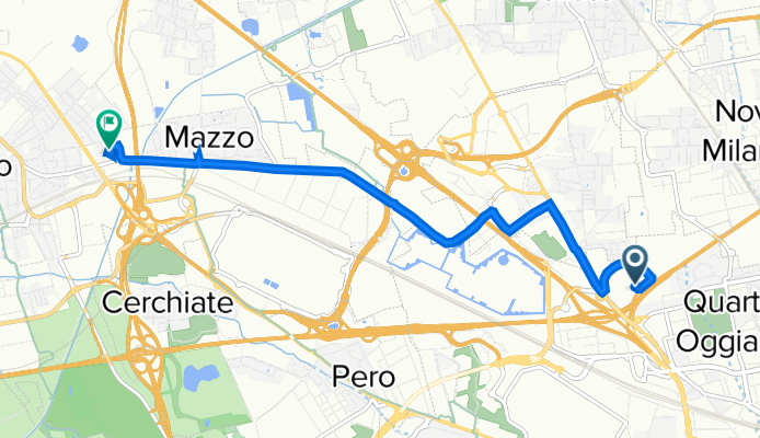 Da Via Giovanni Battista Grassi 74, Milano a Via Umberto Pellegrini 5, Rho