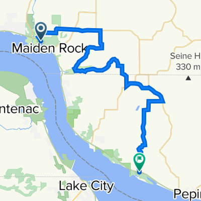 maiden rock to just west of pepin